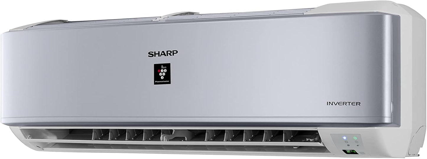 Sharp AH-XP12UHE Air Conditioner Inverter Split 1.5Hp Cool With Plasma Cluster - Silver