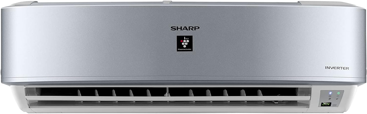 Sharp AH-XP12UHE Air Conditioner Inverter Split 1.5Hp Cool With Plasma Cluster - Silver