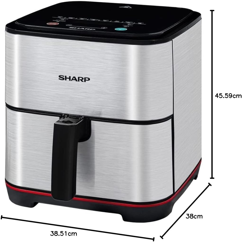 Sharp Air Fryer 1600 Watts, 7 Liters,8 Cook Menu, Non-stick coating - KF-AF70RT-S3