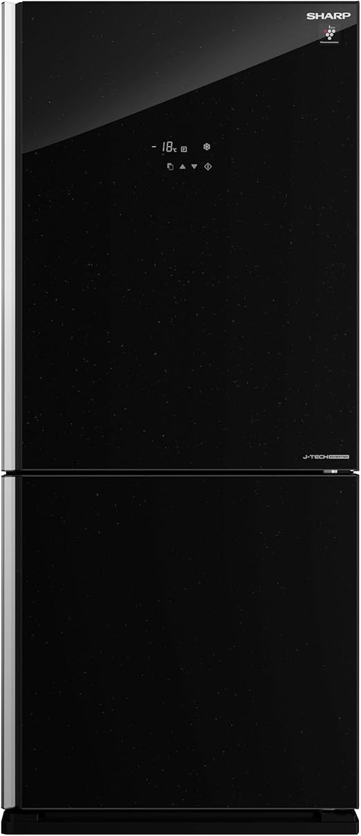 SHARP Fridge Inverter Digital, Bottom Freezer, 558 Liter, Black SJ-GV73J-BK